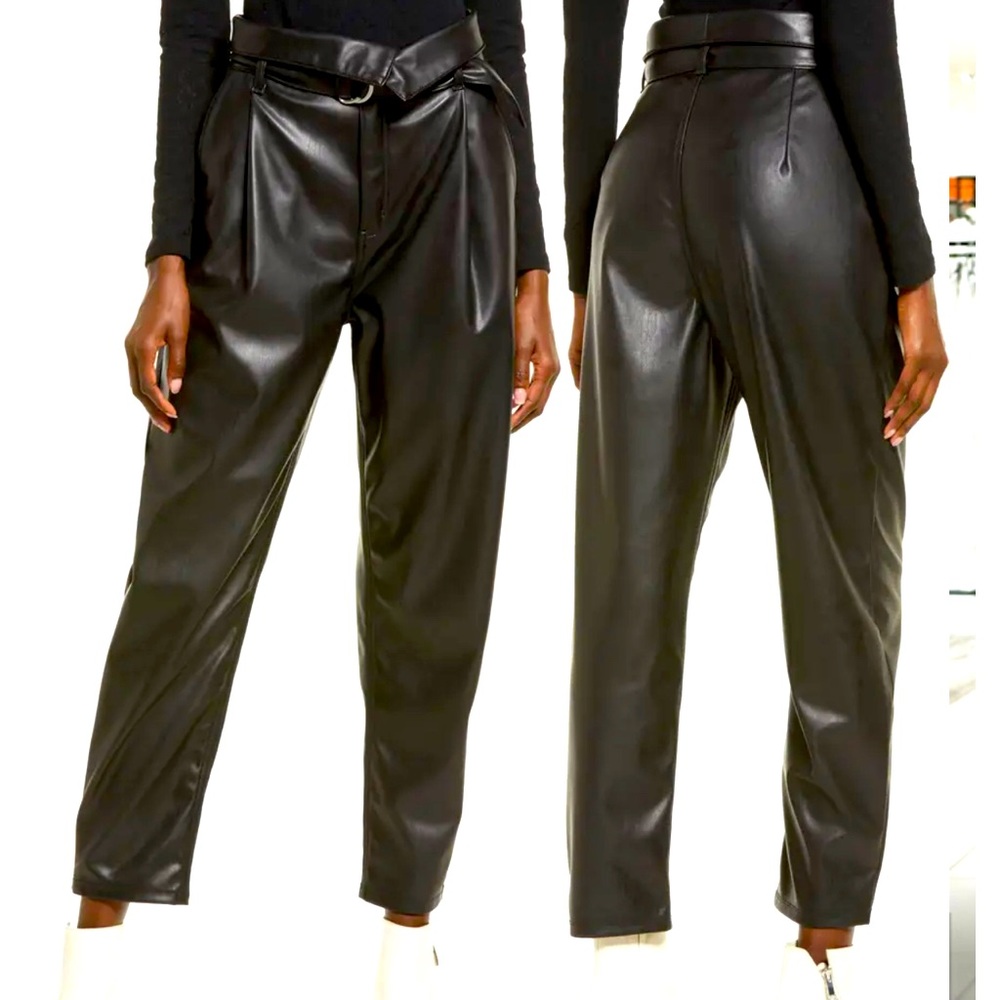 Faux Leather Trousers